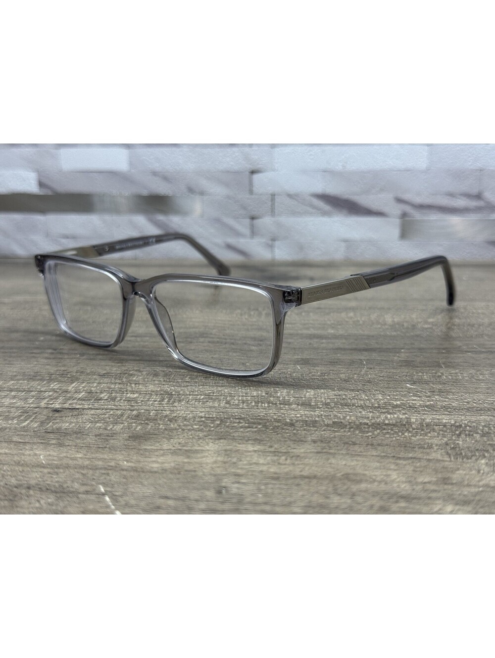 Brooks Brothers Eyeglasses BB2019 6074 Clear Gray Men’s Frames 53[]15-140 Square